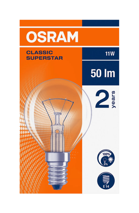 Osram LED Classic Superstar E14 klar kronepære 11 W
